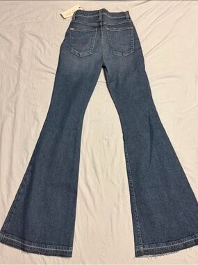 Alice + Olivia Midnight Blue High-Rise Flare Jeans